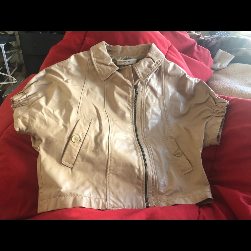Prada - leather jacket - worn twice